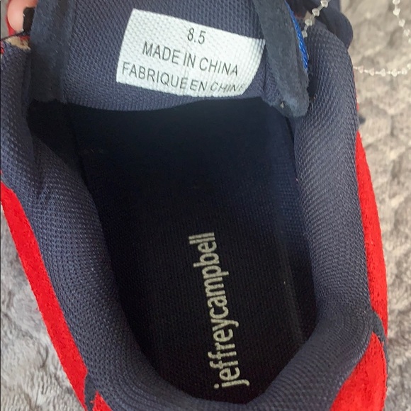 Jeffrey Campbell Red Suede Platform Sneaker - Picture 5 of 7